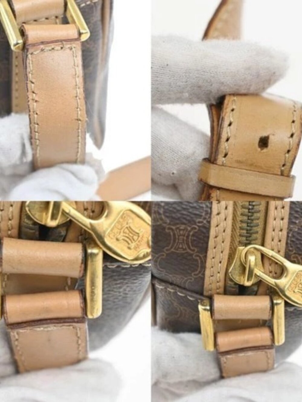 CELINE Logo Macadam Pattern Shoulder Bag PVC Leather Brown GHW Italy 67MA399 - Picture 8 of 16